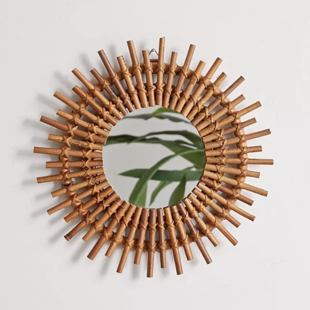Urban Outfitters Woven Sunburst Wall Mirror